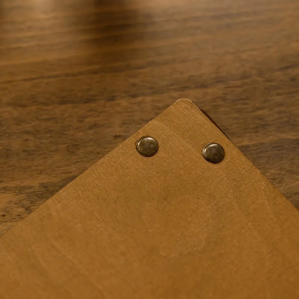 Wooden Menu Cover with Leather Spine (M06A5) | Menu Holder