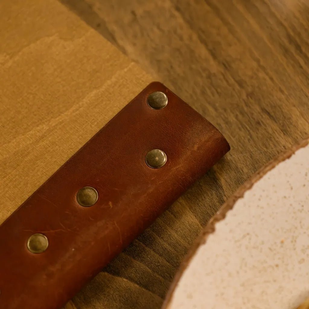 Wooden Menu Cover with Leather Spine (M06A5) | Menu Holder